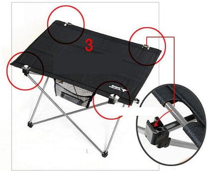 Outdoor Camping Small Folding Table Aviation Light Aluminum Alloy Portable Picnic Table