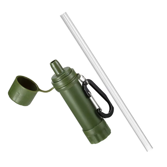 Outdoor Drinking Water Filtration Purifier Emergency Life Portable Survival Straw Water Filter Fishing Climbing Travel Camping