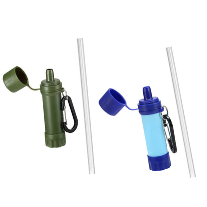 Outdoor Drinking Water Filtration Purifier Emergency Life Portable Survival Straw Water Filter Fishing Climbing Travel Camping